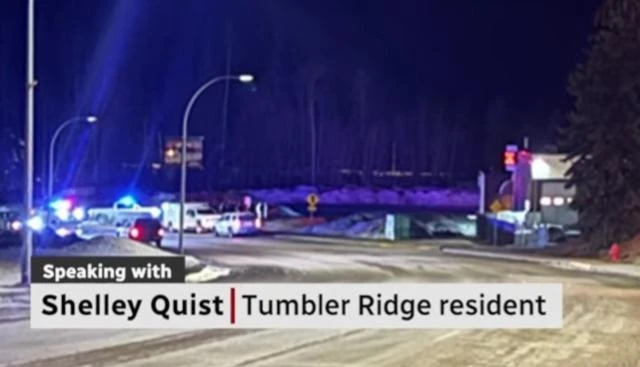 Esterno dell’istituto scolastico coinvolto nella sparatoria in British Columbia