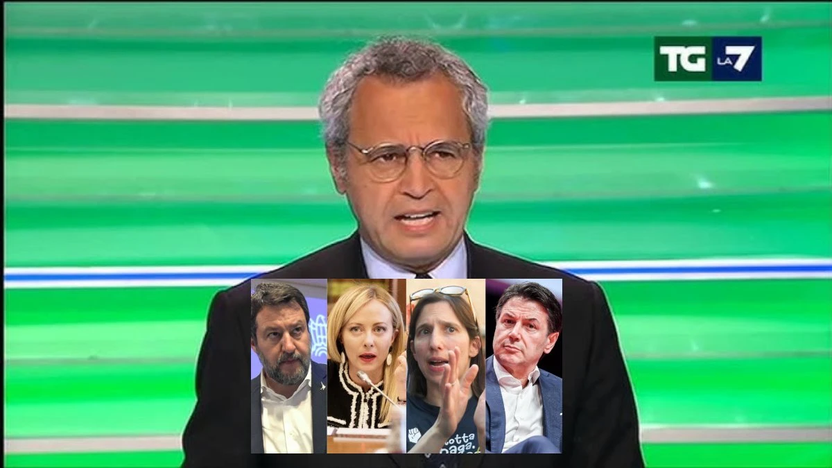 Sondaggi politici La7: grafica con percentuali dei partiti