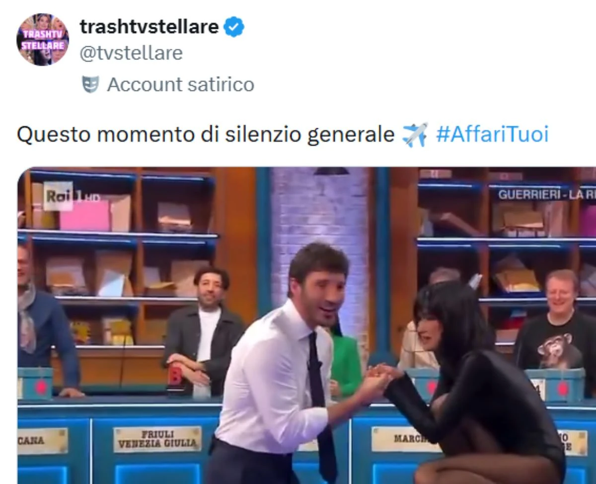 Stefano De Martino e Martina Miliddi in studio ad Affari Tuoi