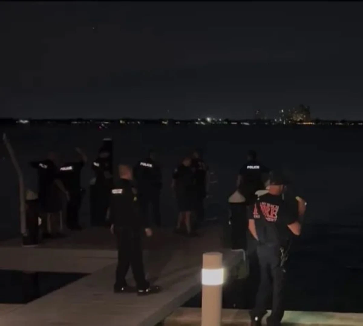 Zona dell’incidente in mare a Biscayne Bay, Florida