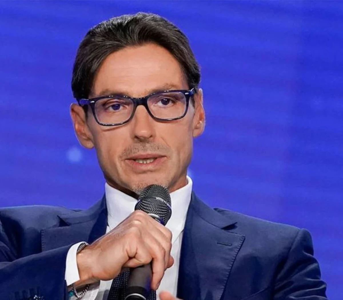 Pier Silvio Berlusconi durante un intervento sul futuro dei programmi Mediaset