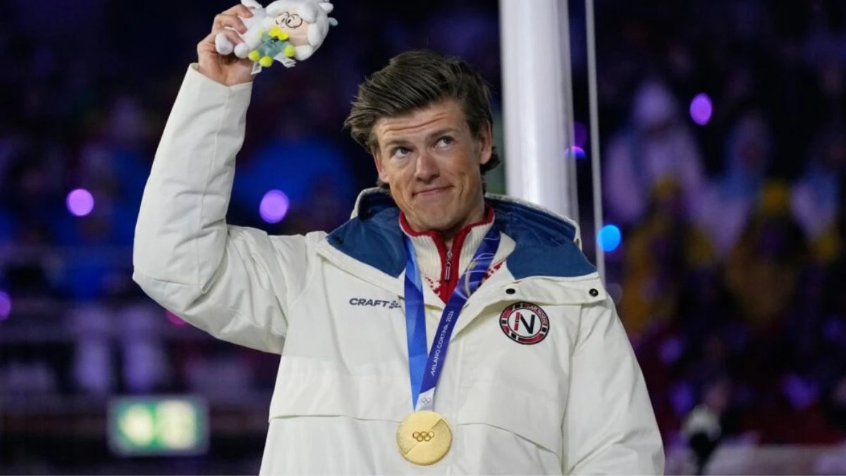 Johannes Høsflot Klæbo in azione nello sci di fondo