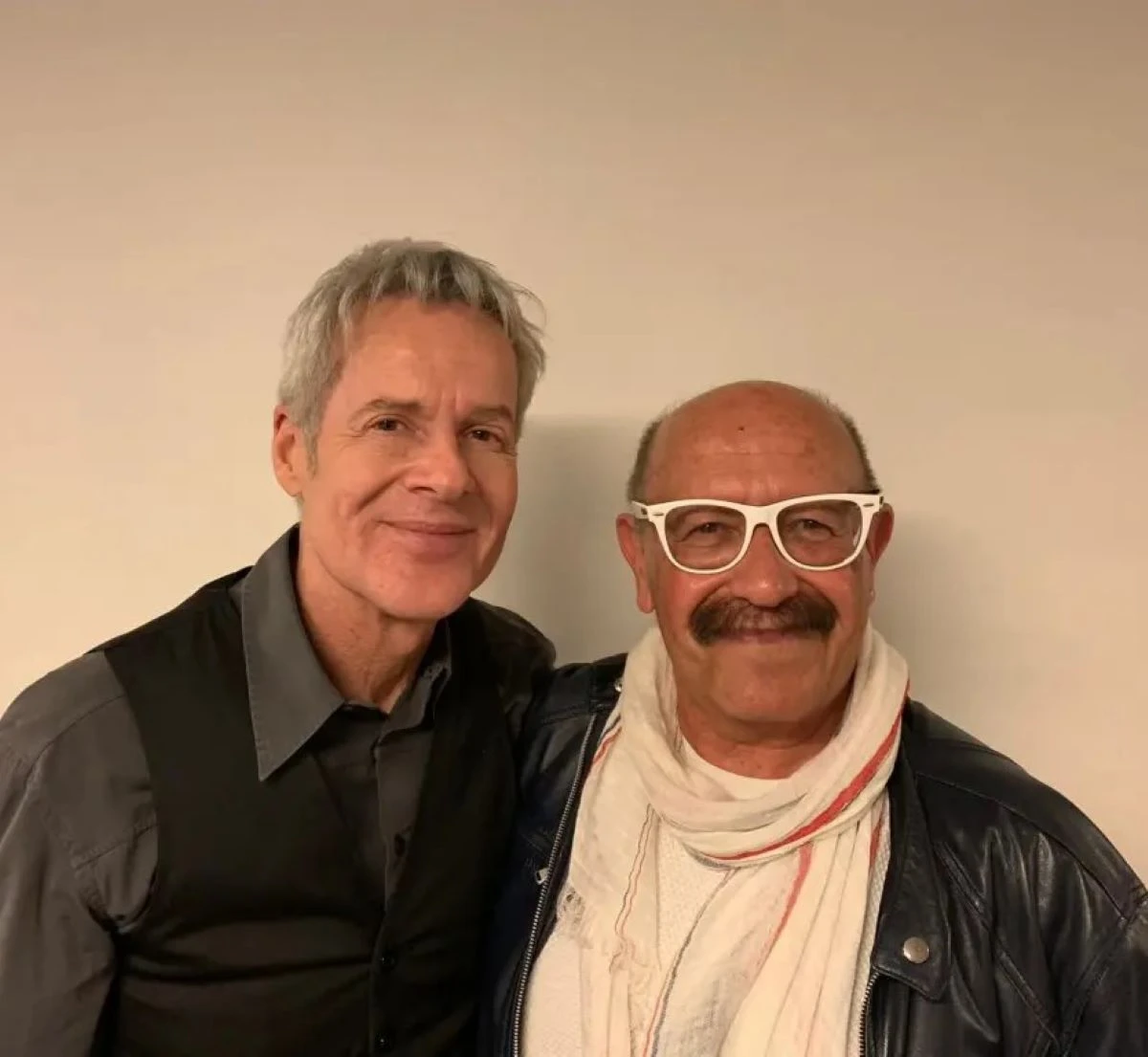 Walter Savelli e Claudio Baglioni durante una collaborazione artistica