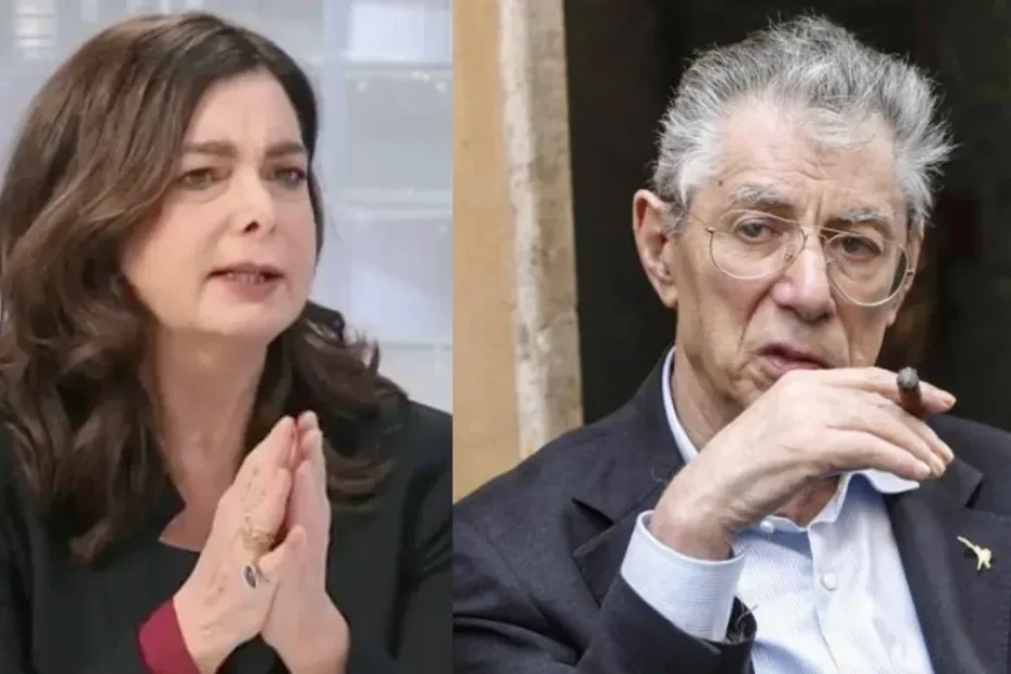 Laura Boldrini ex presidente Camera critica Umberto Bossi dopo la morte La7