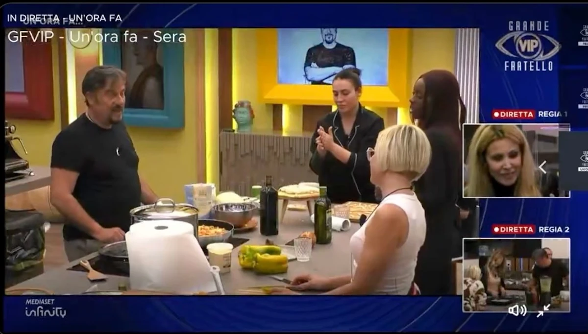 Dario Cassini e Antonella Elia in un momento del Grande Fratello Vip