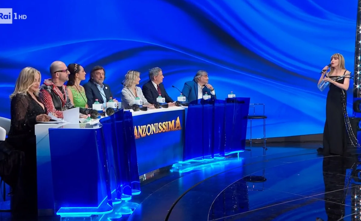 Studio di Canzonissima durante la puntata del sabato sera