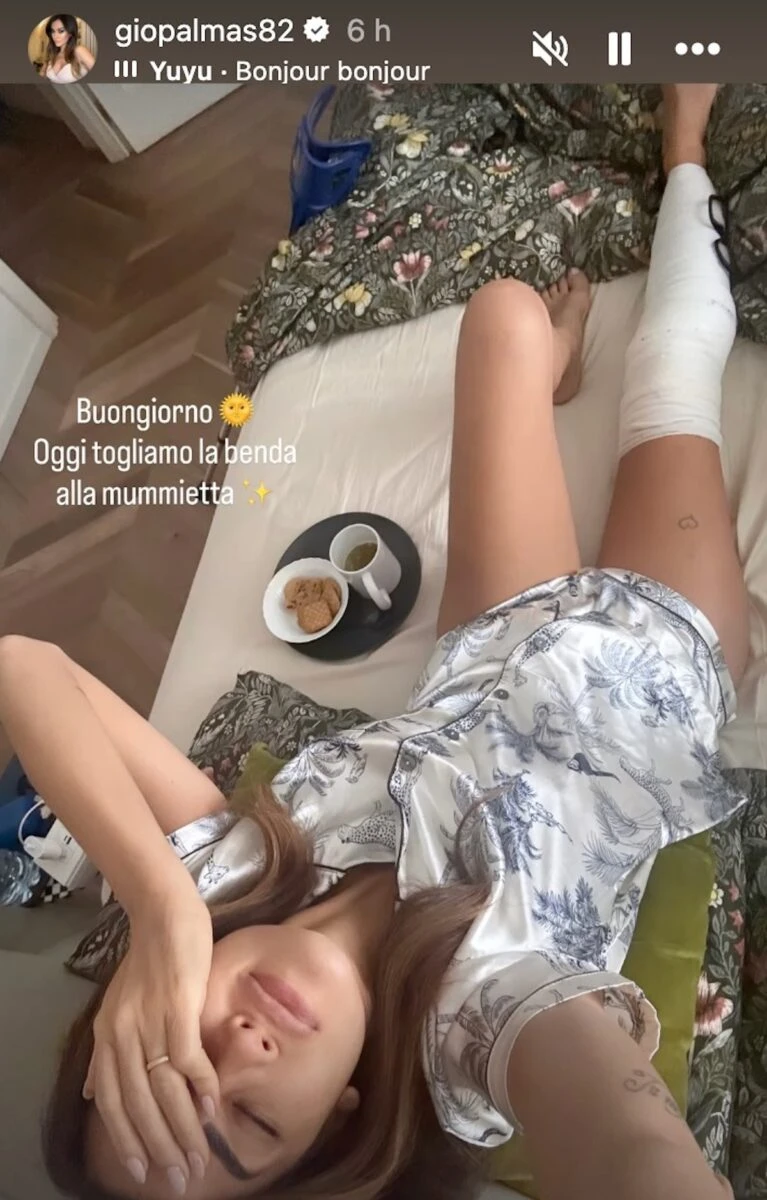 Giorgia Palmas in fase post-operatoria, immagini condivise dall'ospedale