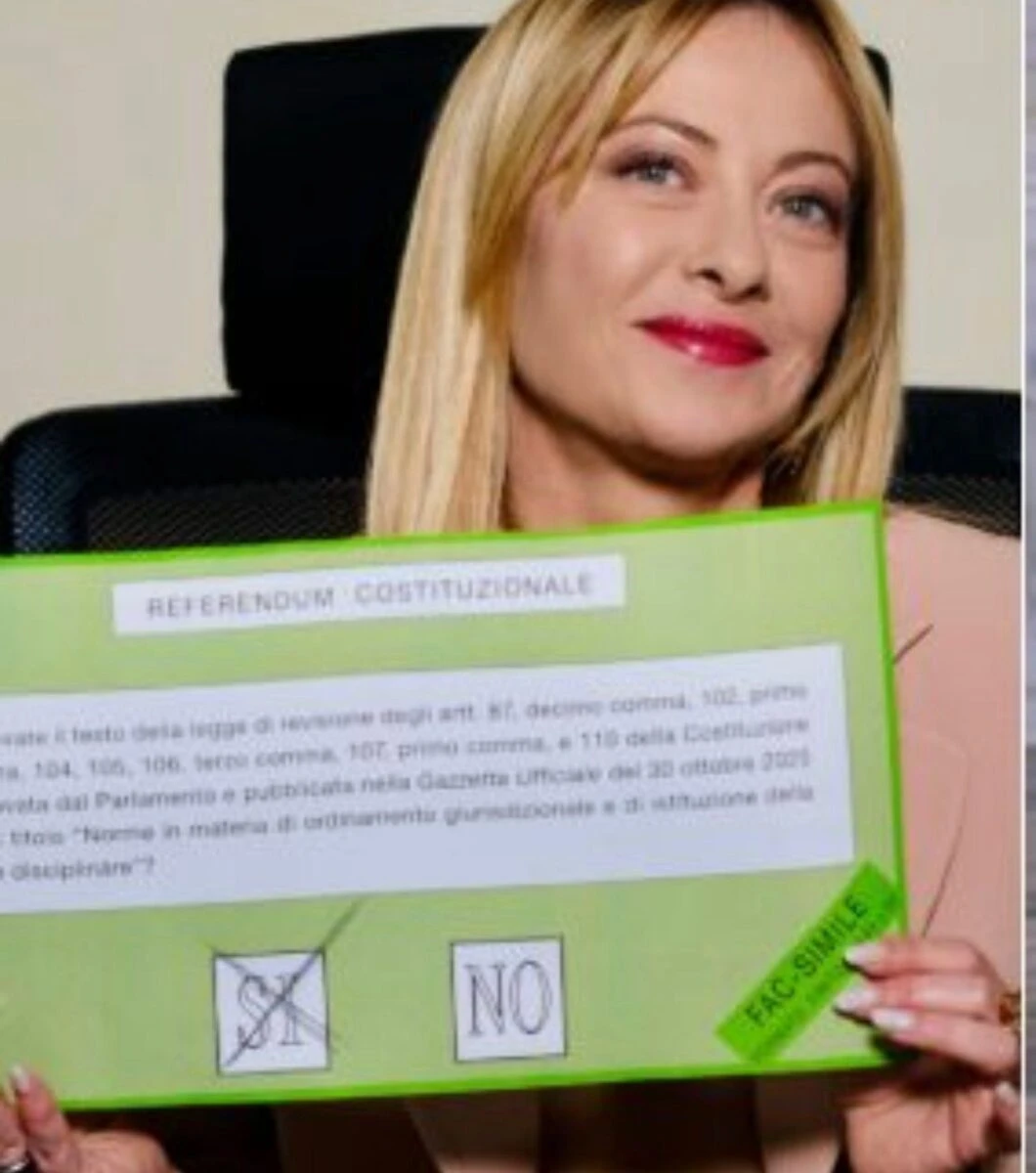 Immagine collegata alla campagna sul referendum sulla giustizia