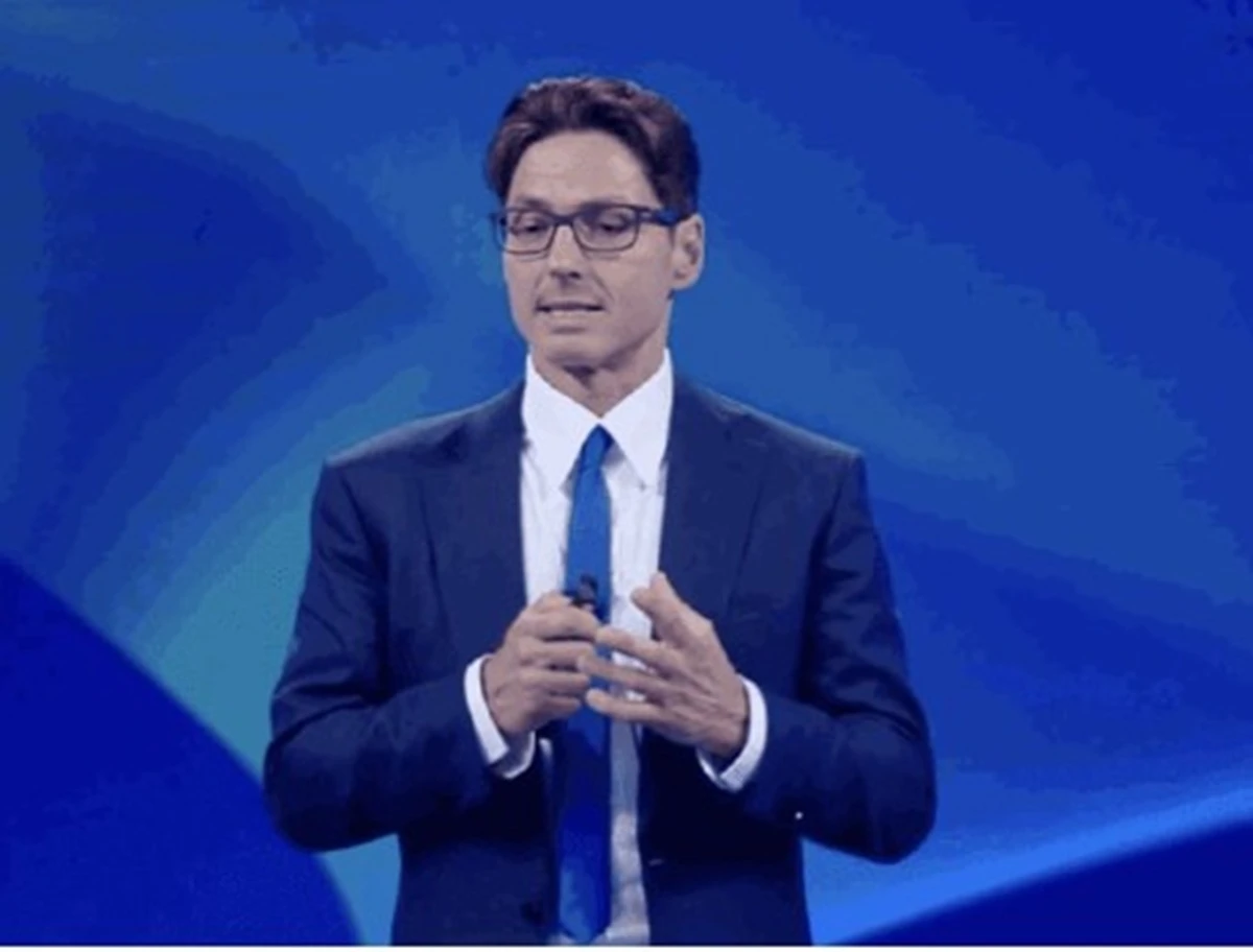 Pier Silvio Berlusconi durante la presentazione delle novità Mediaset