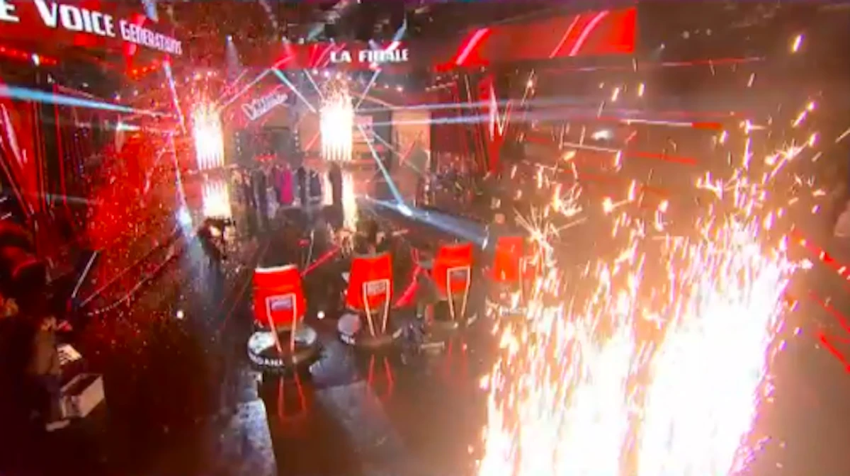 Finale di The Voice Generations in studio durante un’esibizione