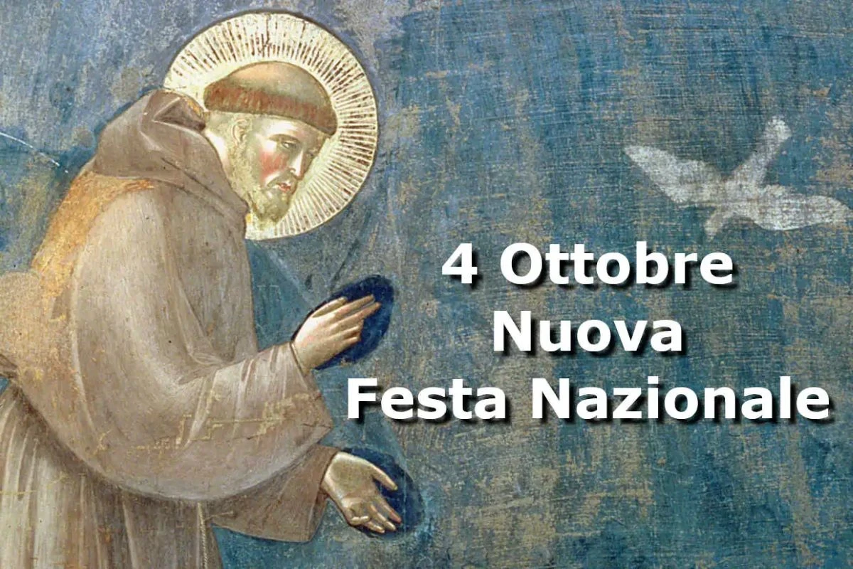 Immagine informativa sulla festività del 4 ottobre dedicata a San Francesco