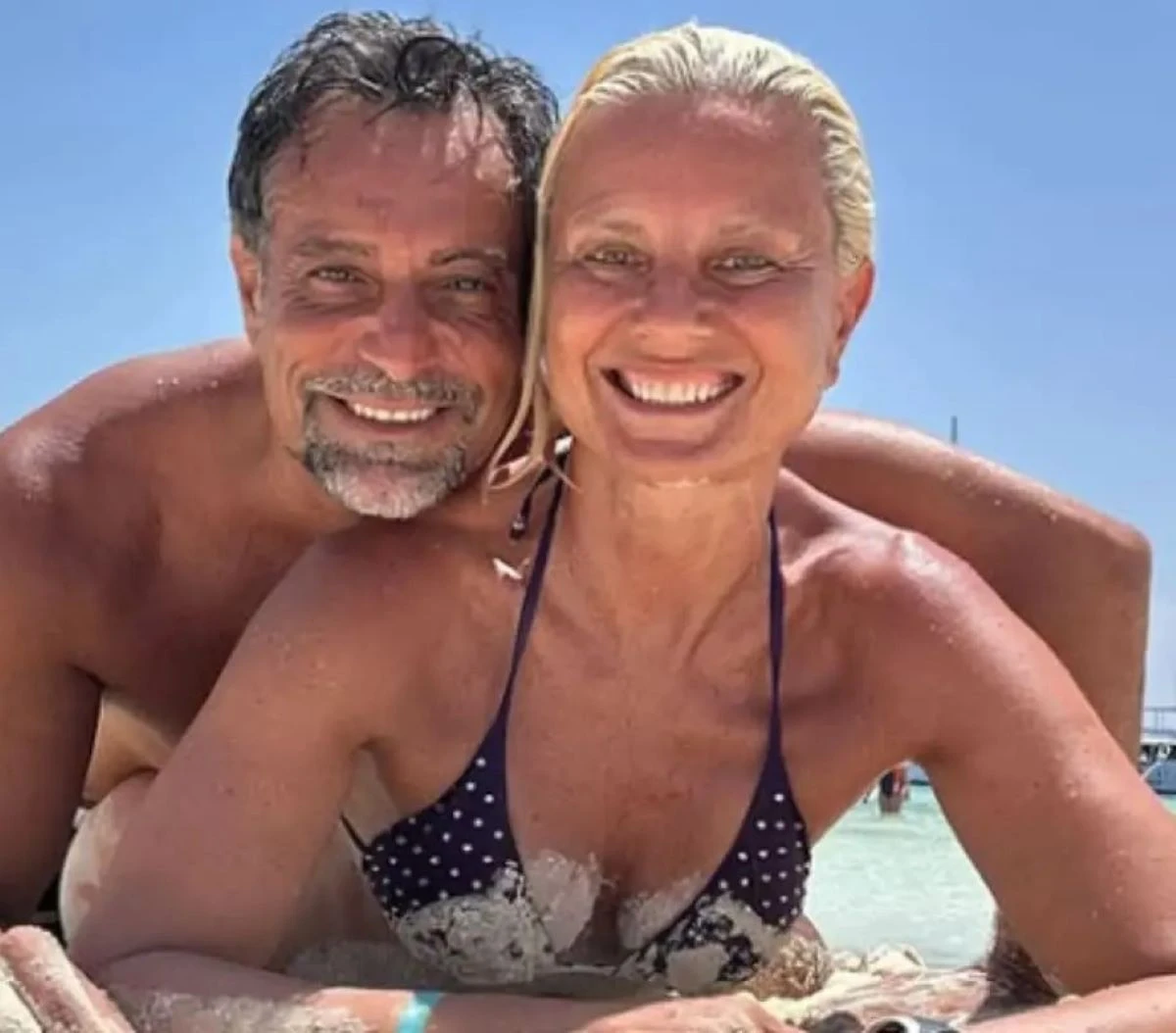 Antonella Elia e Pietro Delle Piane in uno scatto di coppia