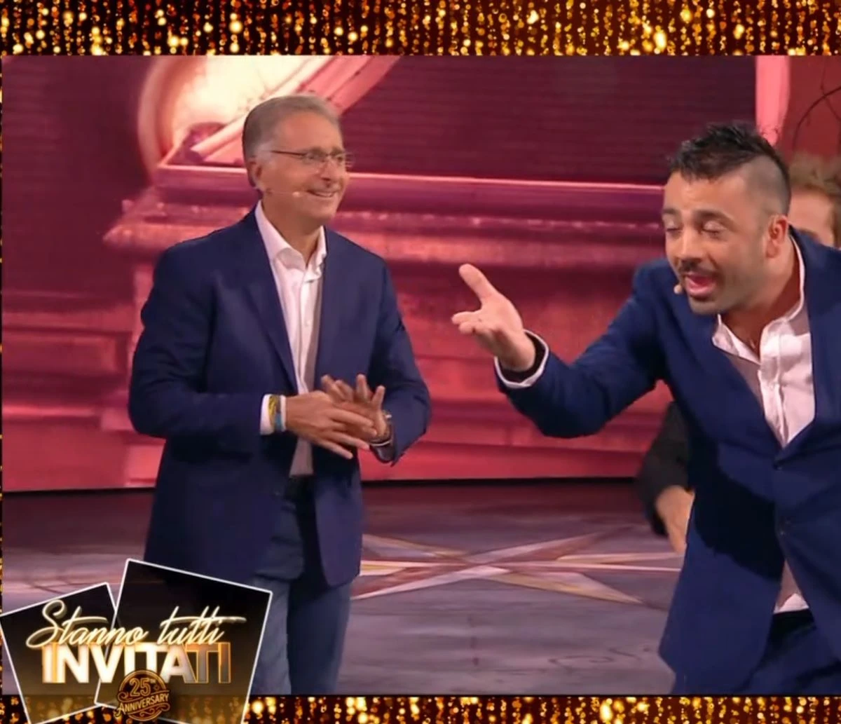 Paolo Bonolis con Pio e Amedeo