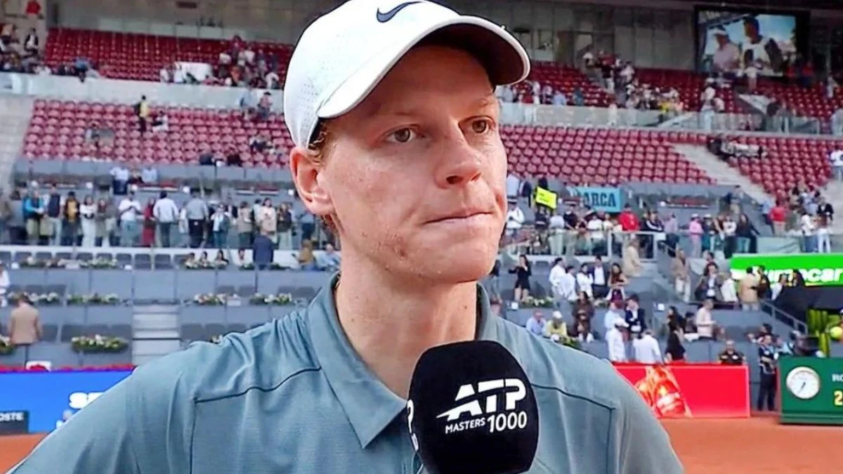 Jannik Sinner in conferenza stampa al torneo di Madrid dopo la vittoria su Bonzi