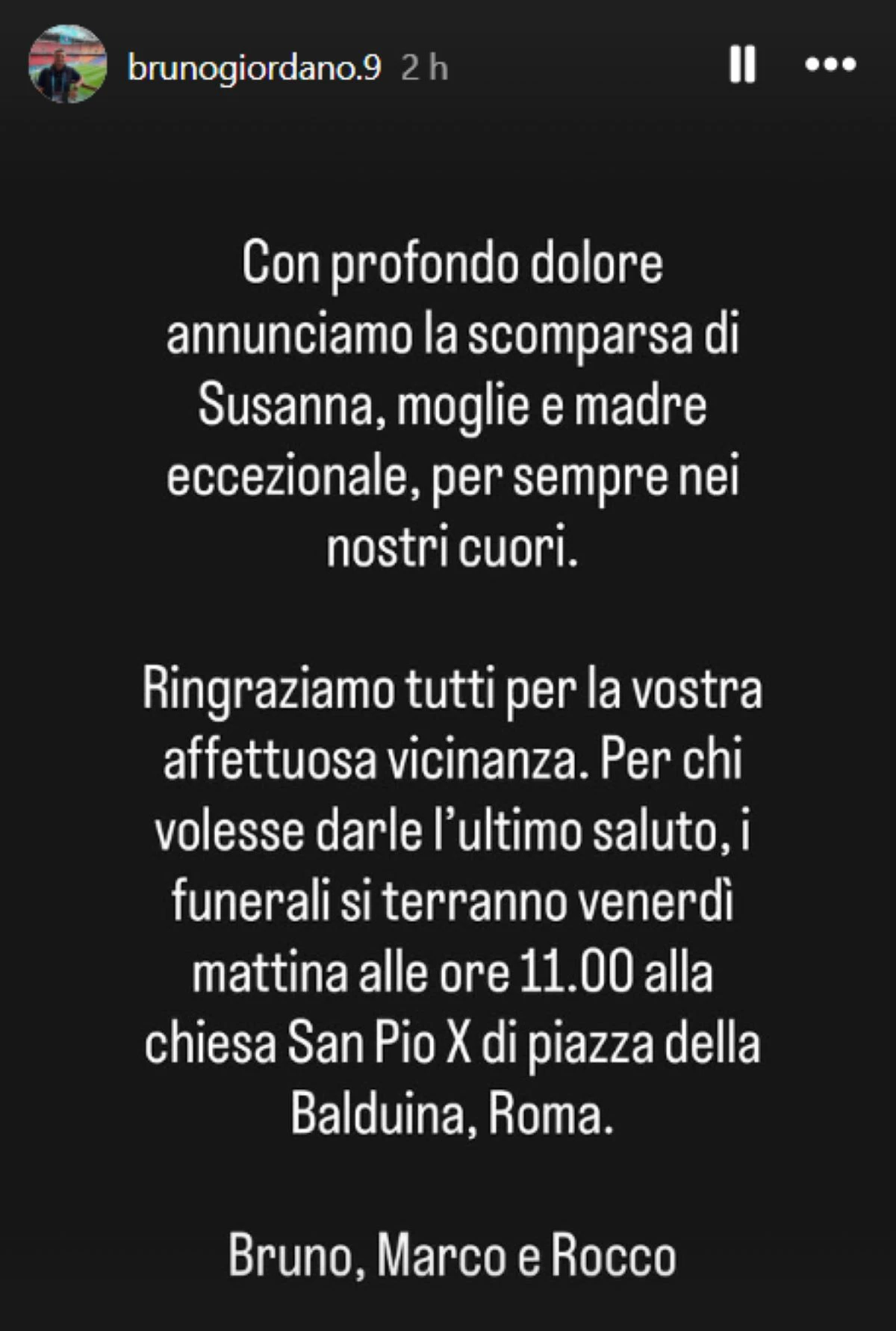 Lutto Ex Calciatore