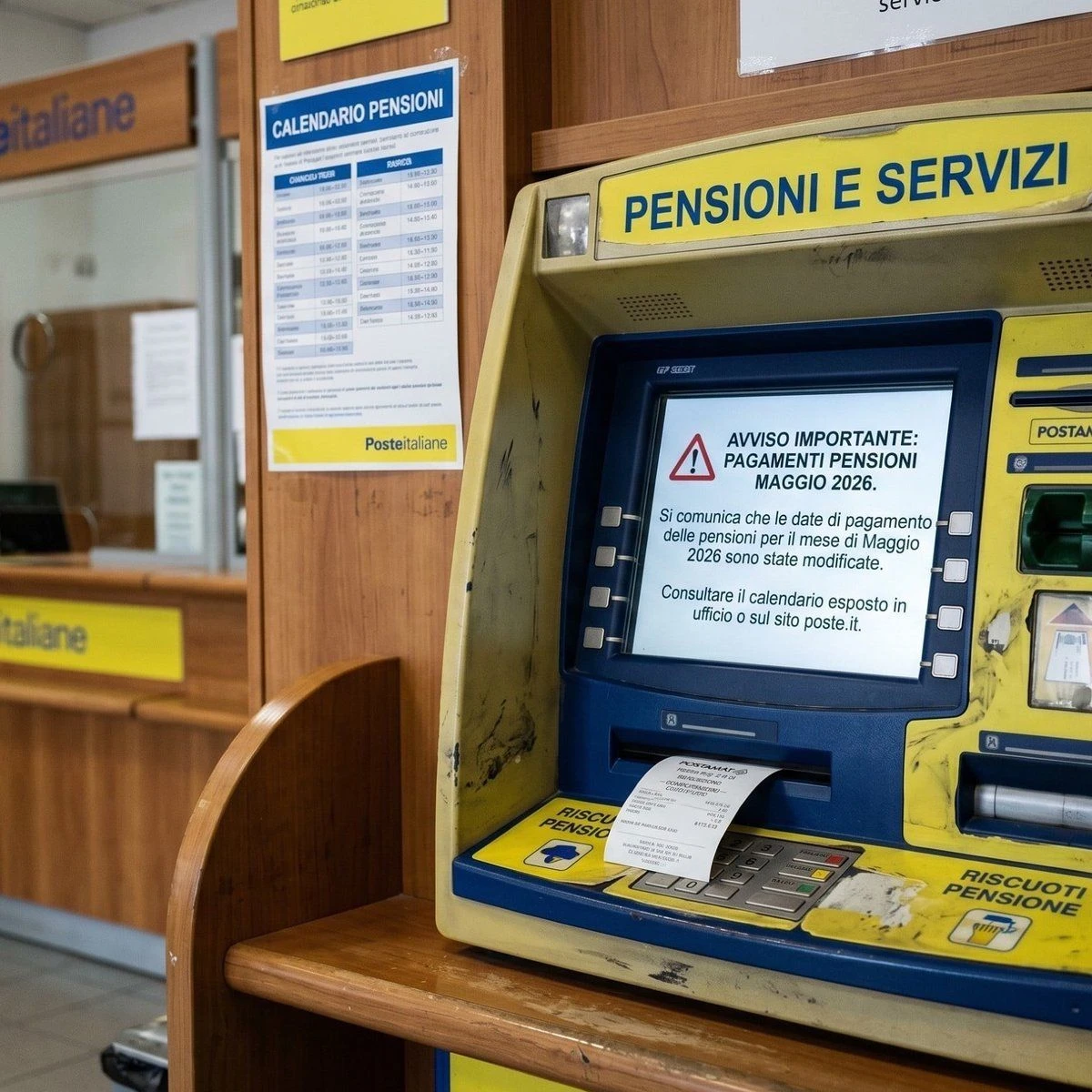 Pagamento pensioni maggio 2026: calendario e date di accredito