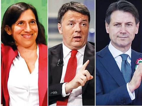 Leader politici: Conte, Renzi e Schlein