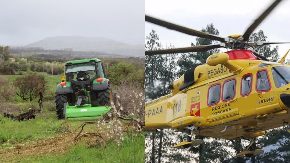 Trattore in area rurale, immagine di repertorio legata a un incidente agricolo