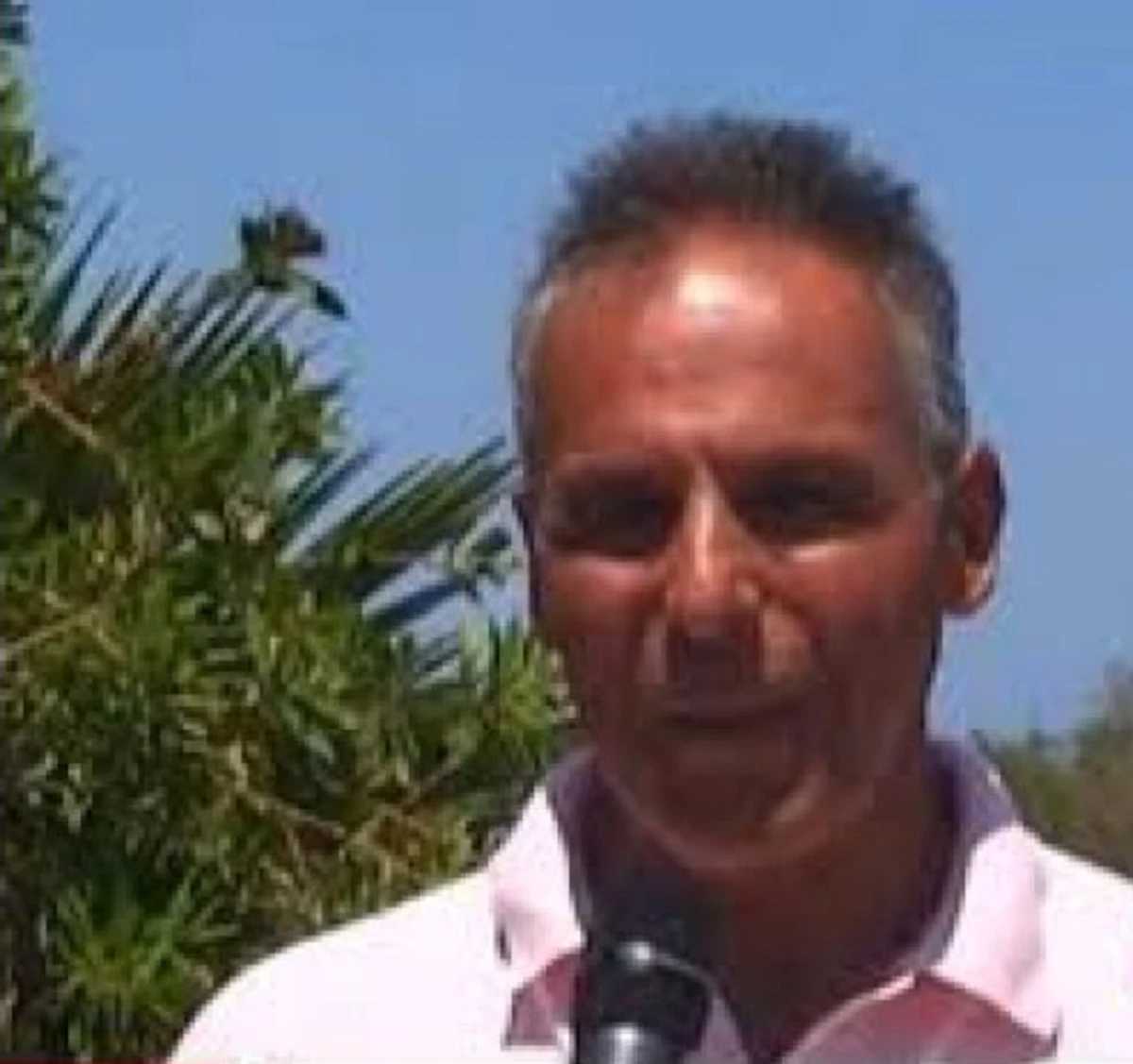 Nazareno Balani durante una produzione televisiva Rai