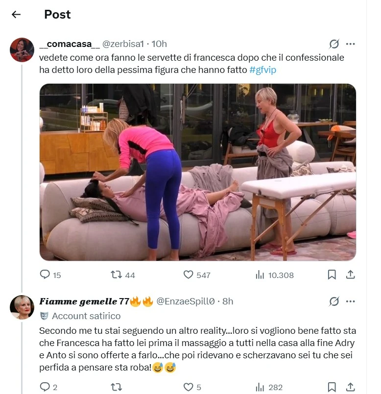 Francesca Manzini mentre organizza la postazione massaggi in salone