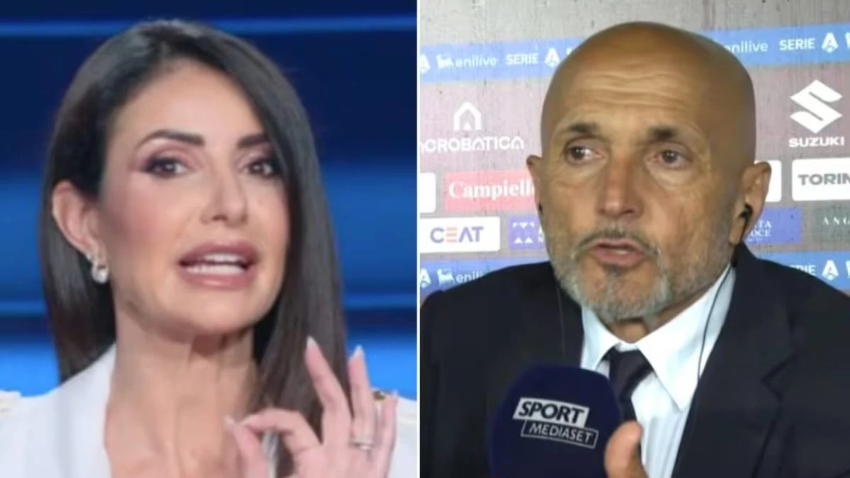 Monica Bertini e Luciano Spalletti durante il confronto in diretta