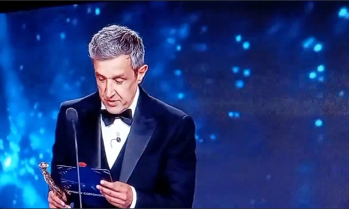 Cerimonia dei David di Donatello: inquadratura dal palco