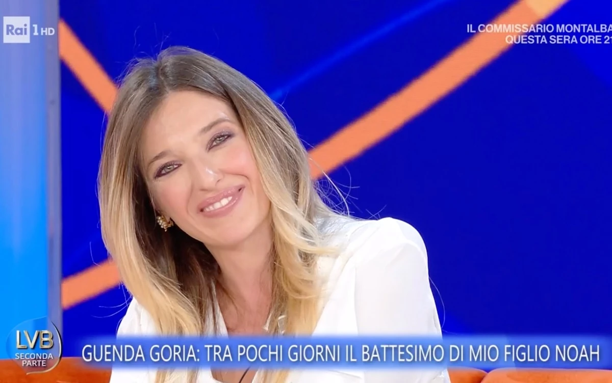 Noah, figlio di Guenda Goria, in una foto mostrata durante la trasmissione