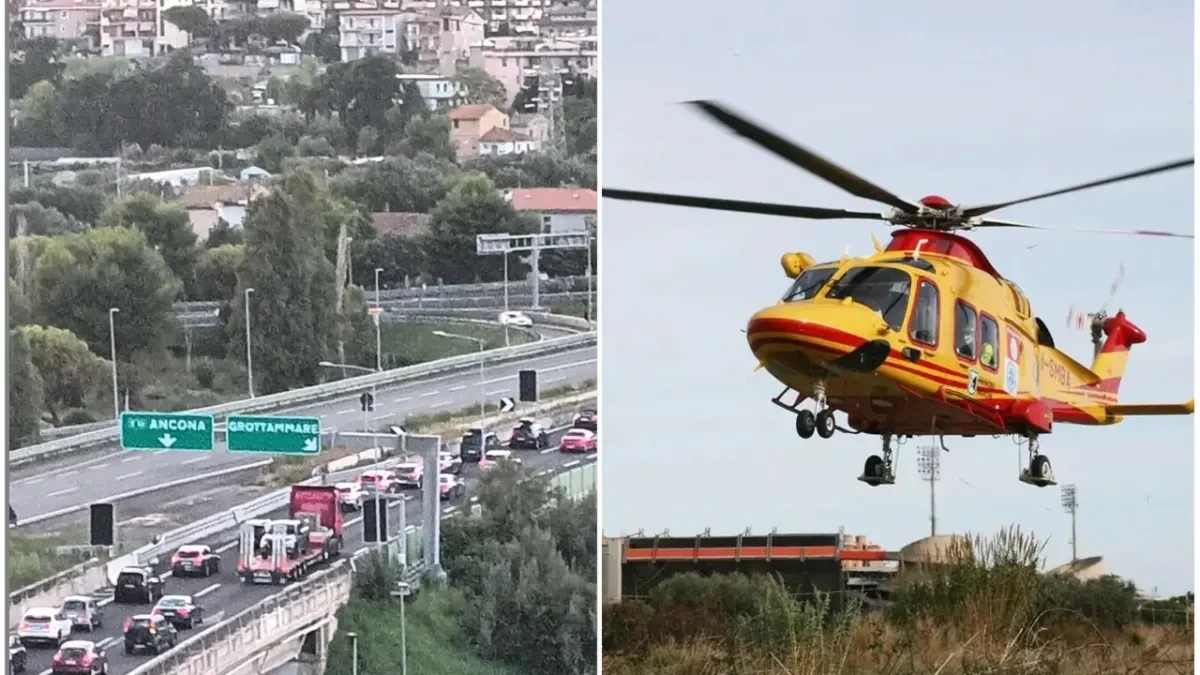 Incidente sulla carreggiata nord dell’A14 nel territorio di Cupra Marittima, intervento dei soccorsi (foto archivio)