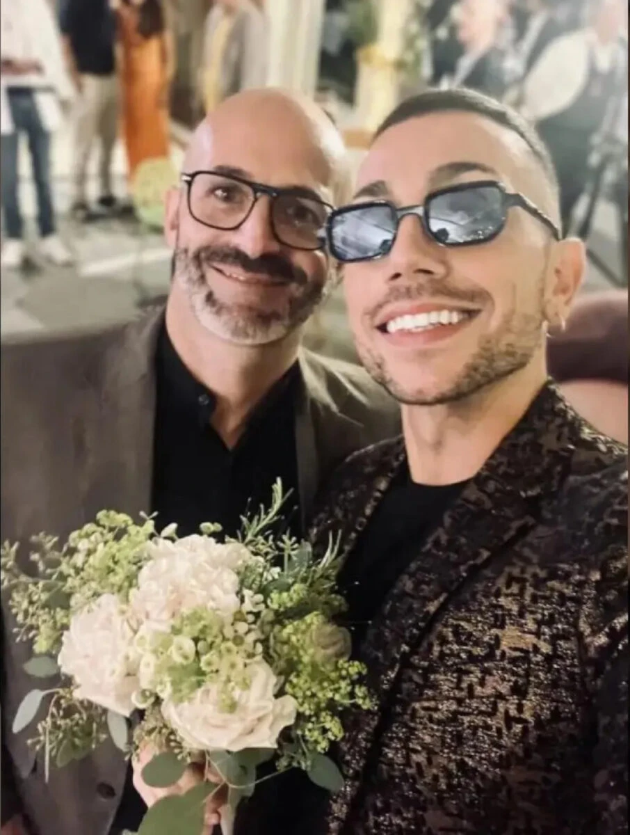 Manuel Aspidi e Gianluca Di Liberti durante la cerimonia di unione civile