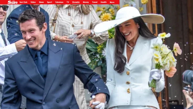 Foto della cerimonia privata a Londra di Dua Lipa e Callum Turner