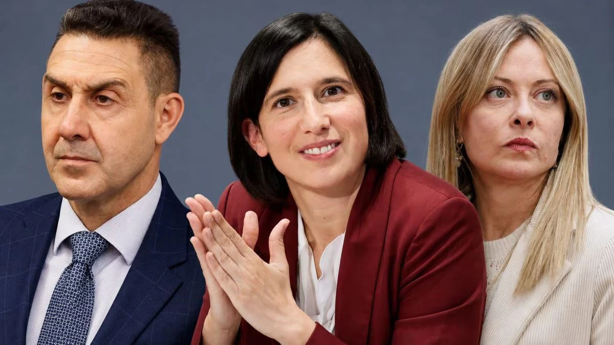Grafico e immagine simbolica sui sondaggi politici in Italia