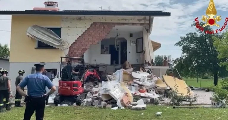 Veduta di Teglio Veneto, comune in provincia di Venezia