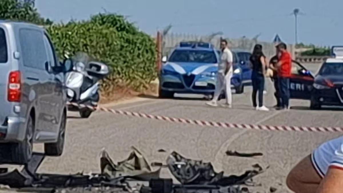 Mezzi coinvolti nello scontro frontale sulla provinciale 240 tra Capurso e Rutigliano