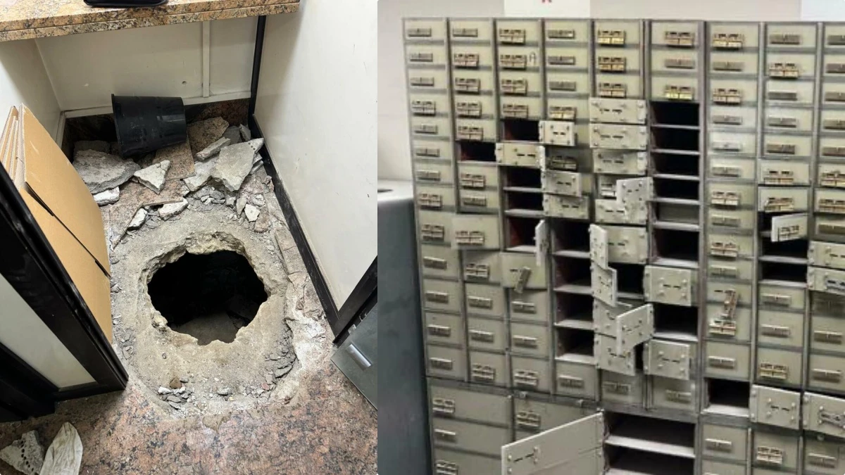 Forze dell’ordine impegnate in un’indagine su rapina in banca