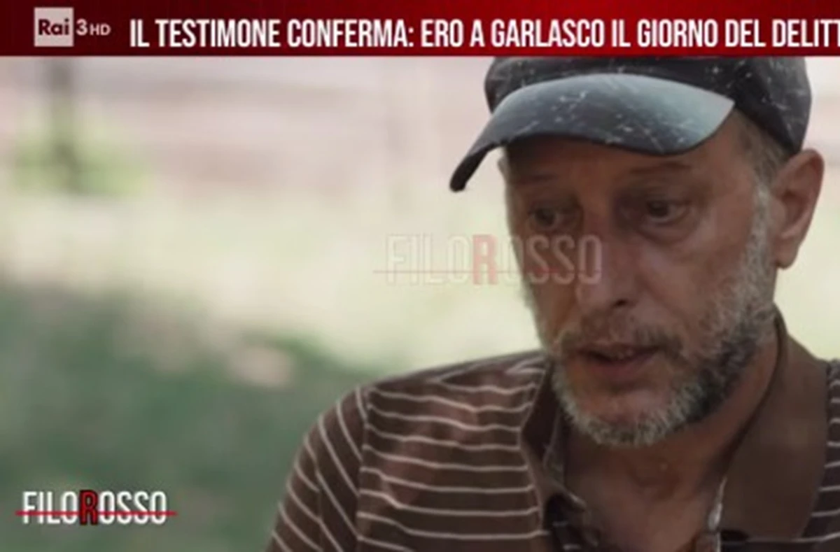 Il testimone intervistato in trasmissione durante il racconto sul caso di Garlasco