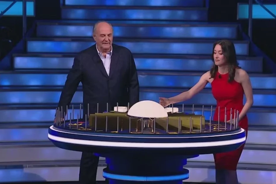 Anthea con Gerry Scotti durante il programma