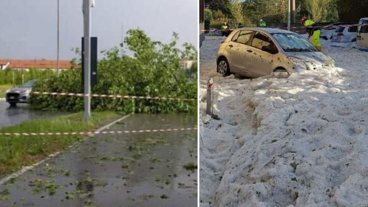 Brianza in ginocchio per il maltempo: oltre 70 interventi dei vigili del fuoco, Bellusco sommersa dalla grandine