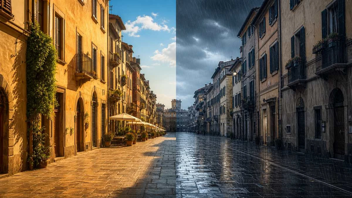 Previsione meteo a lungo termine sull’Italia con indicazione di caldo e temporali