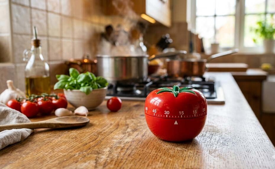 timer a forma di pomodoro