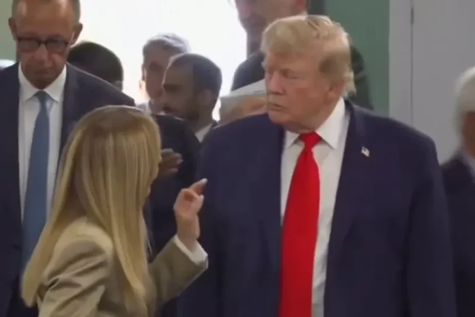 Giorgia Meloni al vertice G7 di Evian, in Francia, durante i lavori