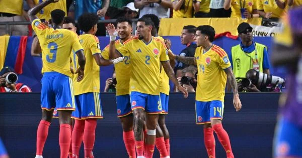 Azione di gioco tra Colombia e Ghana durante la fase a gironi del Mondiale