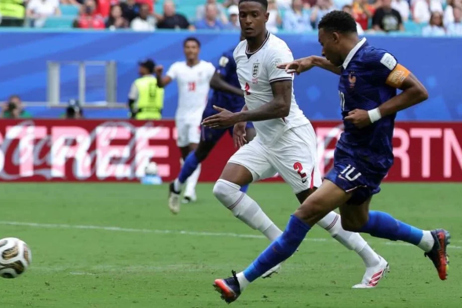 Una fase della partita tra Inghilterra e Francia ai Mondiali 2026