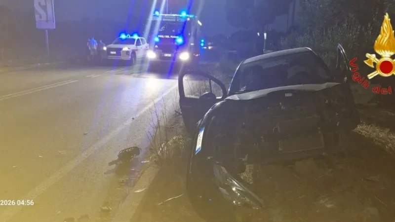 Mezzi di soccorso intervenuti dopo l'incidente sulla tangenziale di Andria