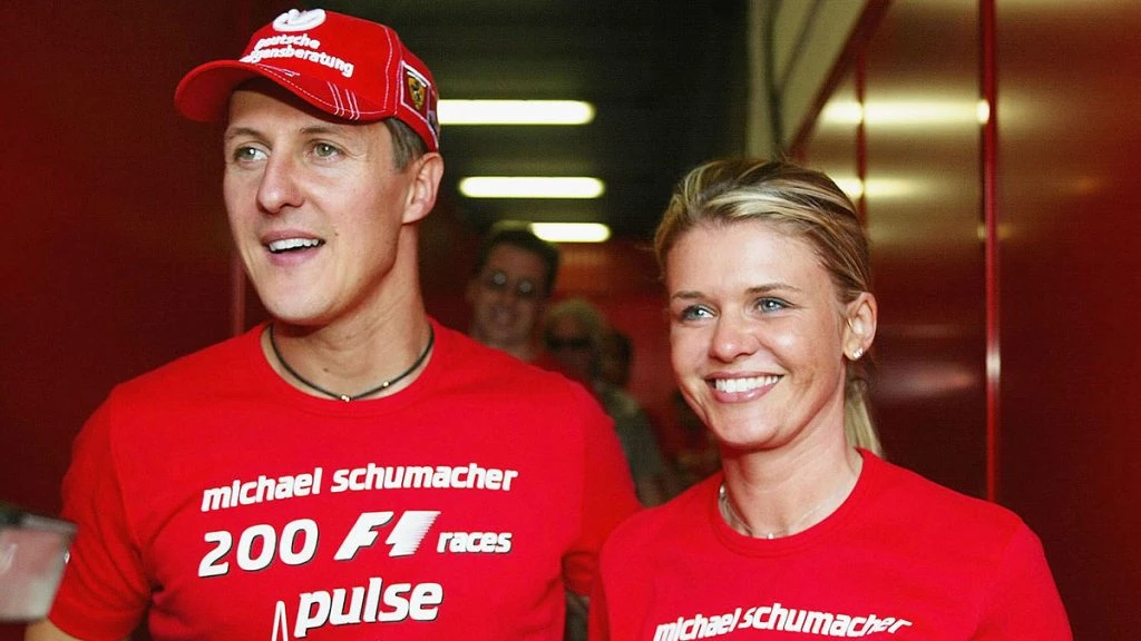 Michael Schumacher e Corinna Schumacher in un'immagine