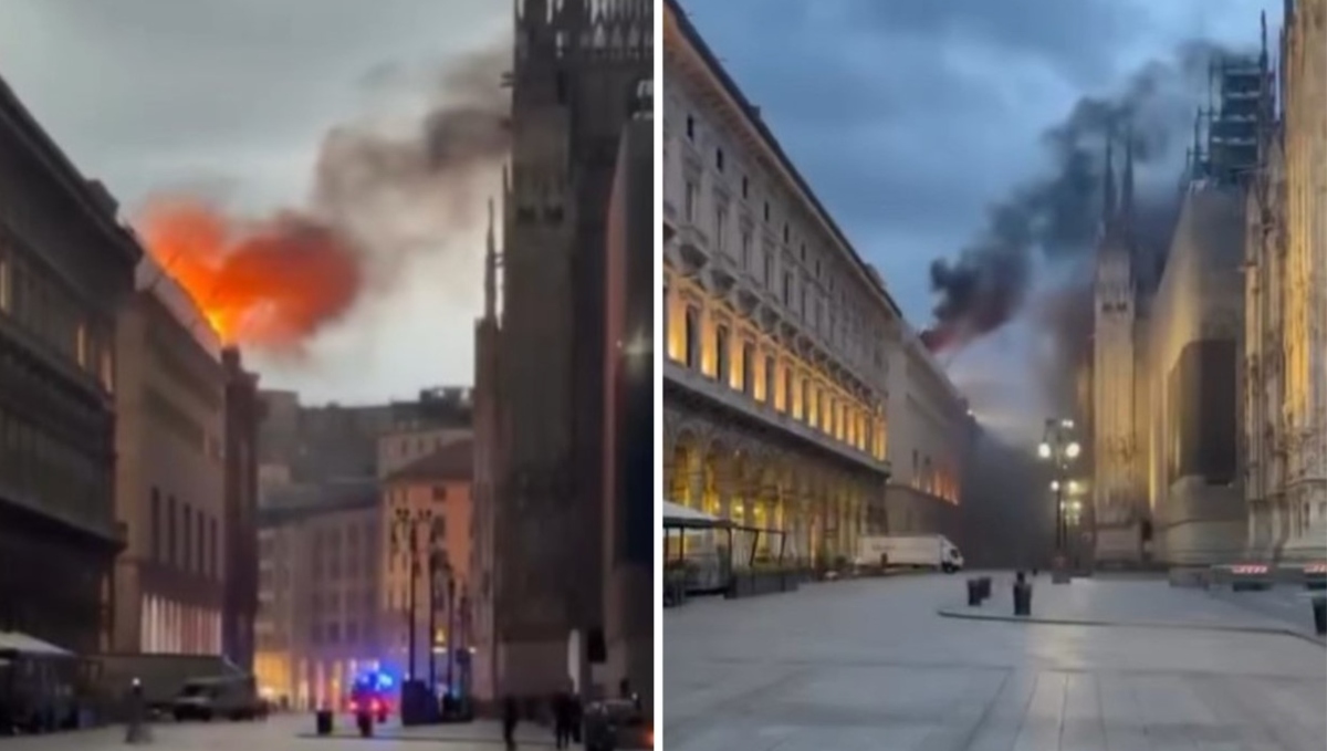 incendio in piazza duomo scoppia il panico le immagini terrificanti da Tvzap.it incendio in piazza duomo scoppia il panico le immagini terrificanti