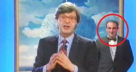 Abramo Orlandini con Vittorio Sgarbi in Sgarbi Quotidiani