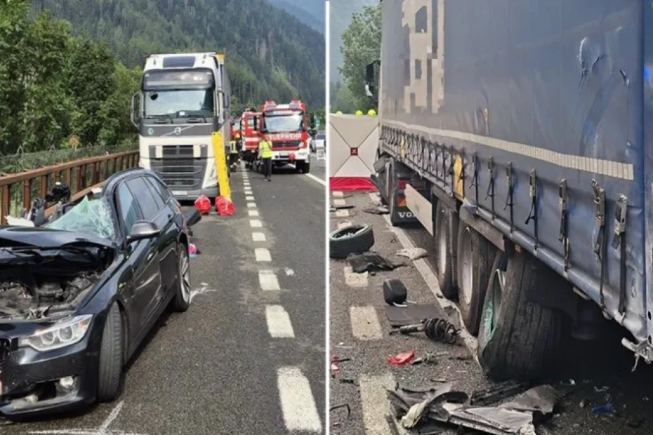 Soccorsi intervenuti dopo un incidente in autostrada