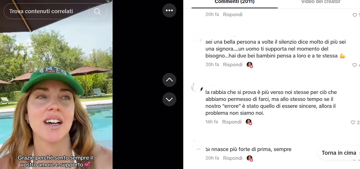 Chiara Ferragni e Fedez in una fotografia relativa alla loro famiglia