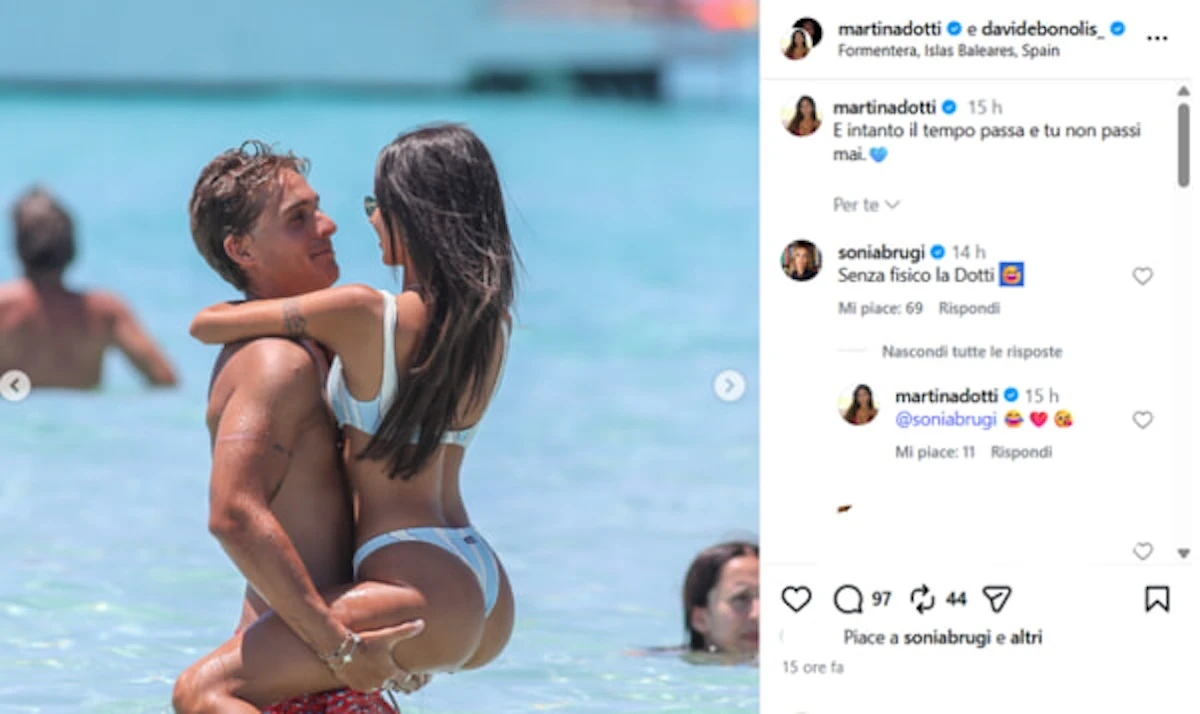 Martina Dotti al mare durante le vacanze a Formentera