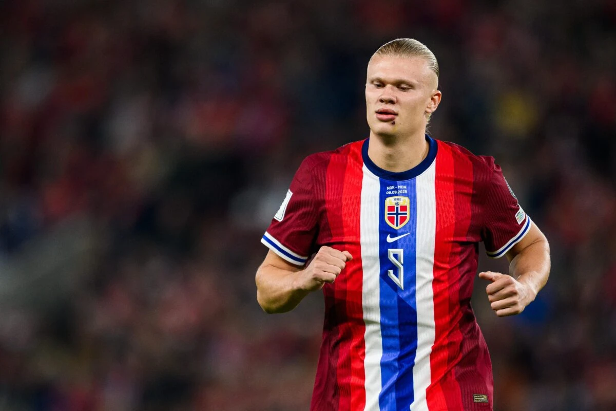 Erling Haaland con la maglia della Norvegia